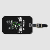 モトクロスパーソナライズされたダートバイクライダーレース ラゲッジタグ (正面横)