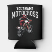 モトクロスパーソナライズされたダートバイクライダーレース 缶クーラー (裏面)