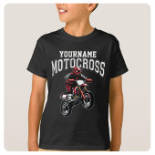 モトクロスパーソナライズされたダートバイクライダーレース Tシャツ