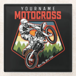 モトクロスパーソナライズされたレーシングのダートバイクトトレイルライド ガラスコースター