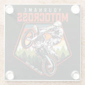 モトクロスパーソナライズされたレーシングのダートバイクトトレイルライド ガラスコースター (裏面)