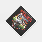 モトクロスパーソナライズされたレーシングのダート・バイク・トレイルライド スタンダードランチョンナプキン (角)