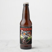 モトクロスパーソナライズされたレーシングのダート・バイク・トレイルライド ビールラベル (正面)