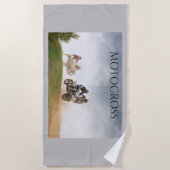 モトクロスビーチタオル。 ビーチタオル (正面)