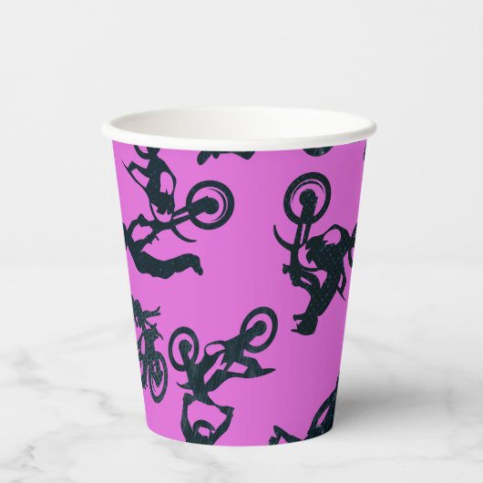モトクロスピンク 紙コップ (正面)