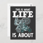 モトクロスファミリーファザーソンダートバイク ポストカード (正面/裏面)