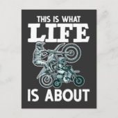 モトクロスファミリーファザーソンダートバイク ポストカード (正面)