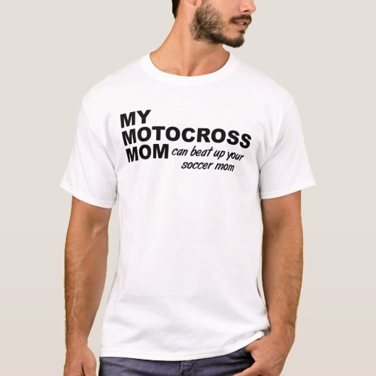 モトクロスママの面白いTシャツ Tシャツ (正面)