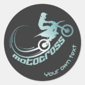 モトクロスモトクロスダイバイクラベル ラウンドシール (正面)