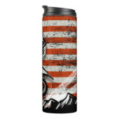 モトクロスライダーがアメリカ国旗に飛び跳ねる タンブラー (回転右)