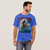 モトクロスライダーが波を駆ける Tシャツ (正面フル)