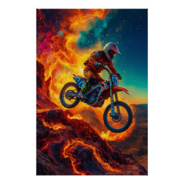 モトクロスライダーが火災から脱出 ポスター
