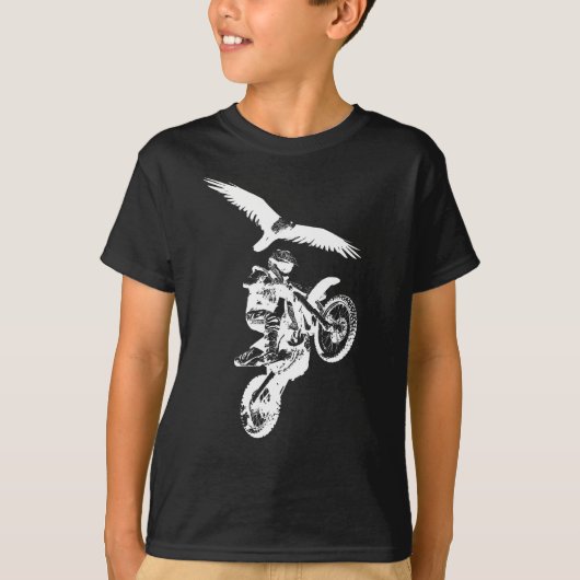 モトクロスライダーとイーグル Tシャツ (正面)