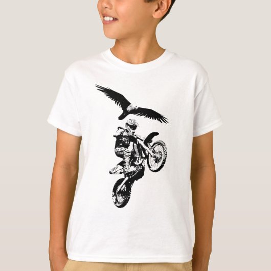 モトクロスライダーとイーグル Tシャツ (正面)