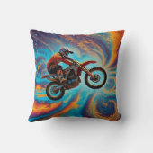 モトクロスライダーと夢の風景 クッション (裏面)