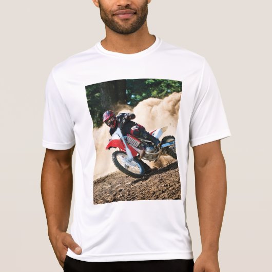 モトクロスライダーのクッション Tシャツ (正面)