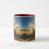 モトクロスライダー砂丘に乗る マグカップ (中央)