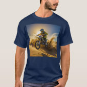 モトクロスライダー砂丘に乗る Tシャツ (正面)