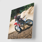 モトクロスライダー装飾用クッション スクエア壁時計 (傾斜)