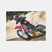 モトクロスライダー装飾用クッション フリースブランケット (正面(横))