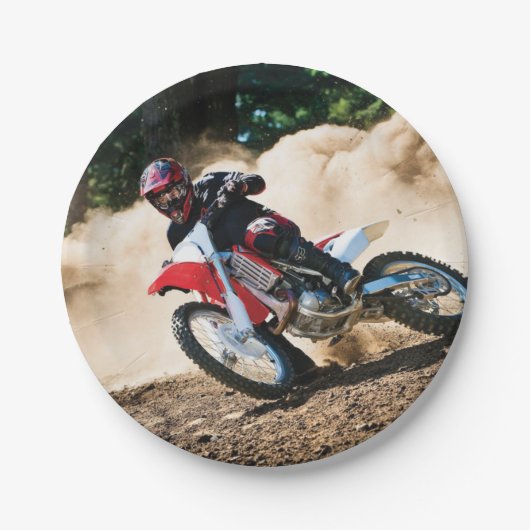 モトクロスライダー装飾用クッション ペーパープレート (正面)