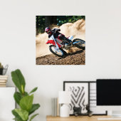 モトクロスライダー装飾用クッション ポスター (ホームオフィス)
