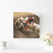 モトクロスライダー スクエア壁時計 (ホーム)