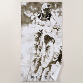 モトクロスライダー ビーチタオル (正面)