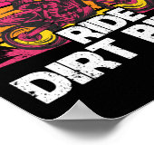 モトクロスラバーズレーシング実在バイクもしくは自転車に乗る人ガールズライド ポスター (角)