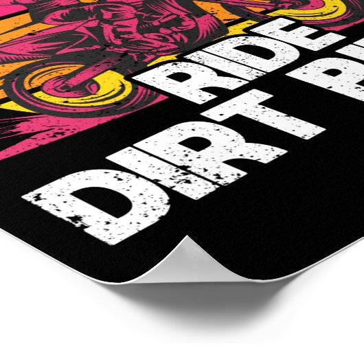 モトクロスラバーズレーシング実在バイクもしくは自転車に乗る人ガールズライド ポスター (角)