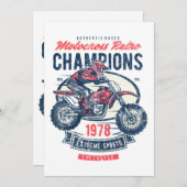 モトクロスレトロチャンピオンズヴィンテージバイク画像 招待状 (正面/裏面)