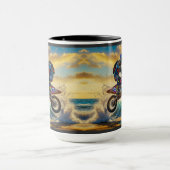 モトクロスレーサーアットビーチレースII マグカップ (中央)