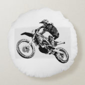 モトクロスレーサーデザイン ラウンドクッション (裏面)