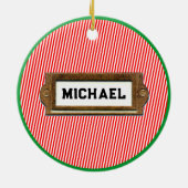 モトクロスレーシングクリスマス セラミックオーナメント (裏面)