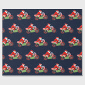 モトクロスレーシングクリスマス ラッピングペーパー (フラット)