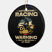 モトクロスレーシングレトロダートバイクバイク セラミックオーナメント (左)