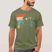 モトクロスヴィンテージエンデューロダートバイクバイクMX Tシャツ (正面)
