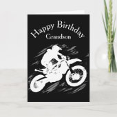 モトクロス孫誕生日スポーツモーターサイクルレース カード (正面)