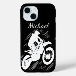 モトクロス引用文スポーツオートバイカスタマイズレース iPhone 15ケース