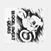 モトクロス引用文スポーツモーターサイクルレース引用文 フリースブランケット (正面(横))