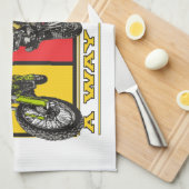 モトクロス生き方 キッチンタオル (四つ折り)