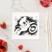 モトクロス競技スポーツモーターサイクルレース スタンダードカクテルナプキン (インサイチュ)