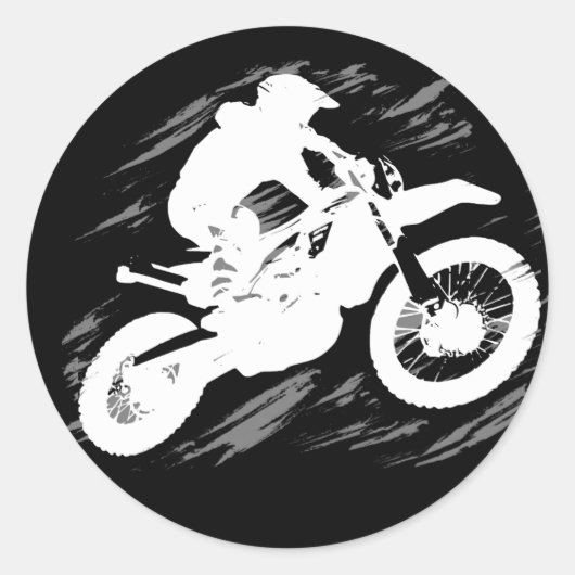 モトクロス競技スポーツモーターサイクルレース ラウンドシール (正面)