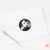 モトクロス競技スポーツモーターサイクルレース ラウンドシール (封筒)