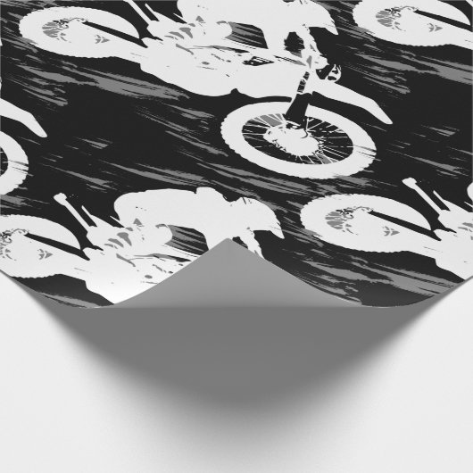 モトクロス競技スポーツモーターサイクルレース ラッピングペーパー (角)