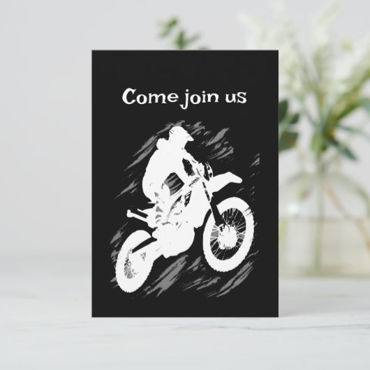 モトクロス競技スポーツモーターサイクルレース 招待状 (スタンド正面)