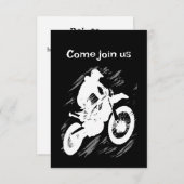 モトクロス競技スポーツモーターサイクルレース 招待状 (正面/裏面)