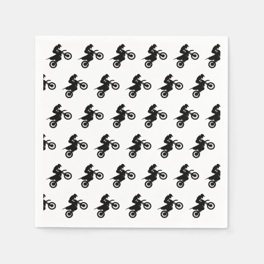 モトクロス誕生日パーティー スタンダードカクテルナプキン (正面)