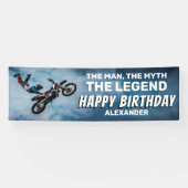 モトクロス誕生日 |男、神話、伝説 横断幕 (横)