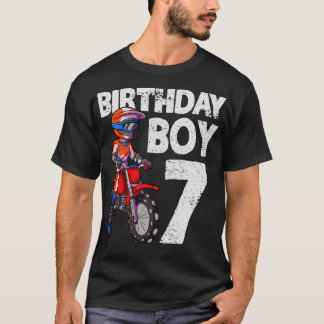 モトクロス7th誕生日キッズMX 7歳ダートビック Tシャツ